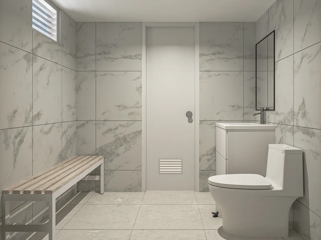 Vista de baño de damas