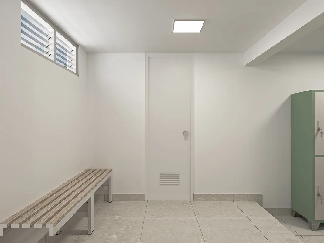 Área de distribución de baños