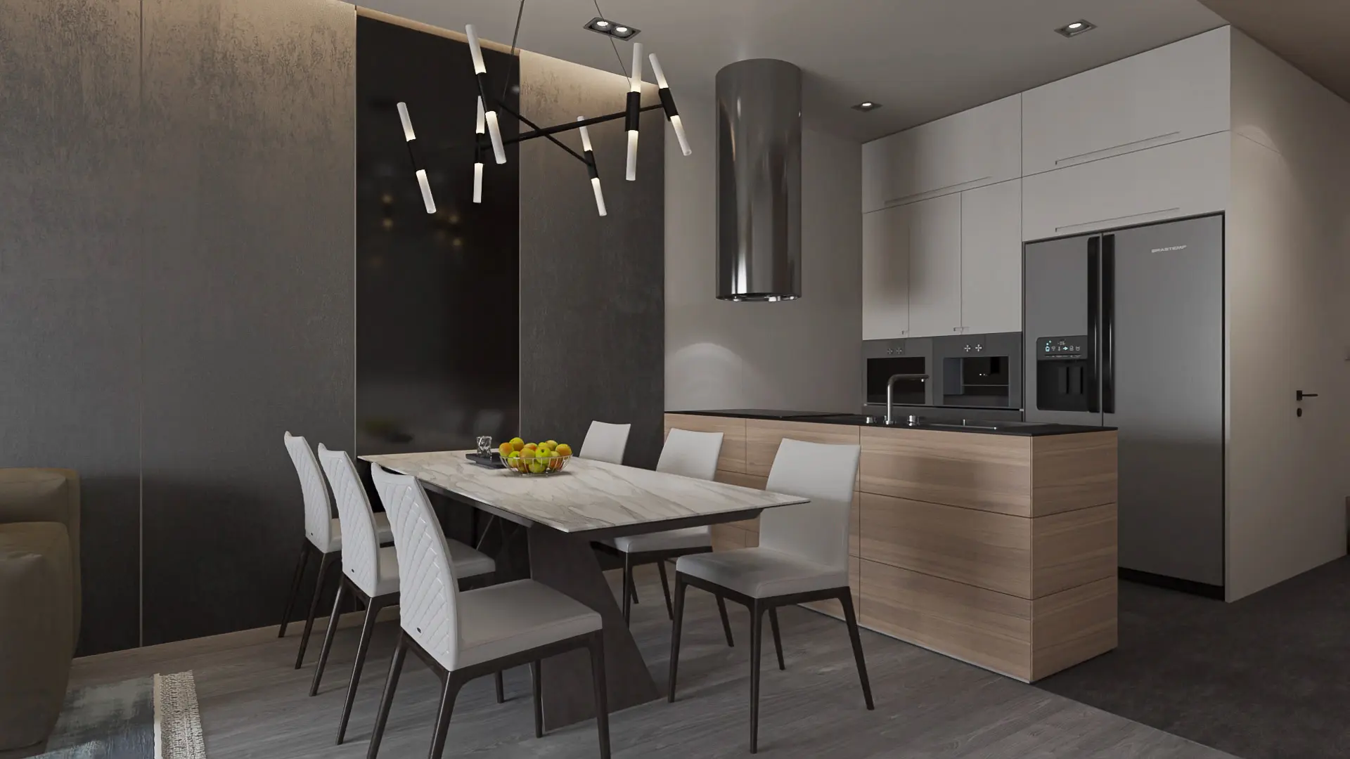 Cocina moderna y funcional con isla central, remodelada por Jaramillo Contratistas en Lima